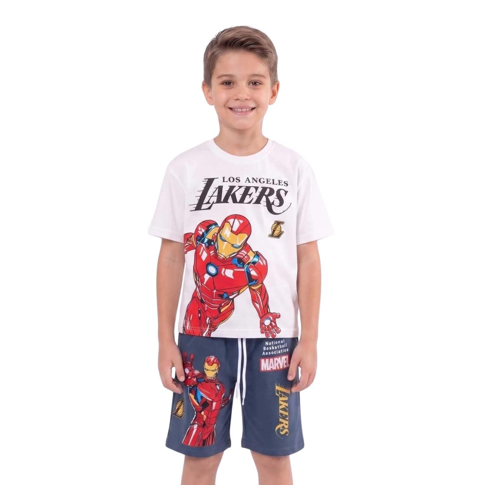 ERKEK 3/10 YAŞ YAZLIK LAKERS IRON MAN ŞORTLU TAKIM