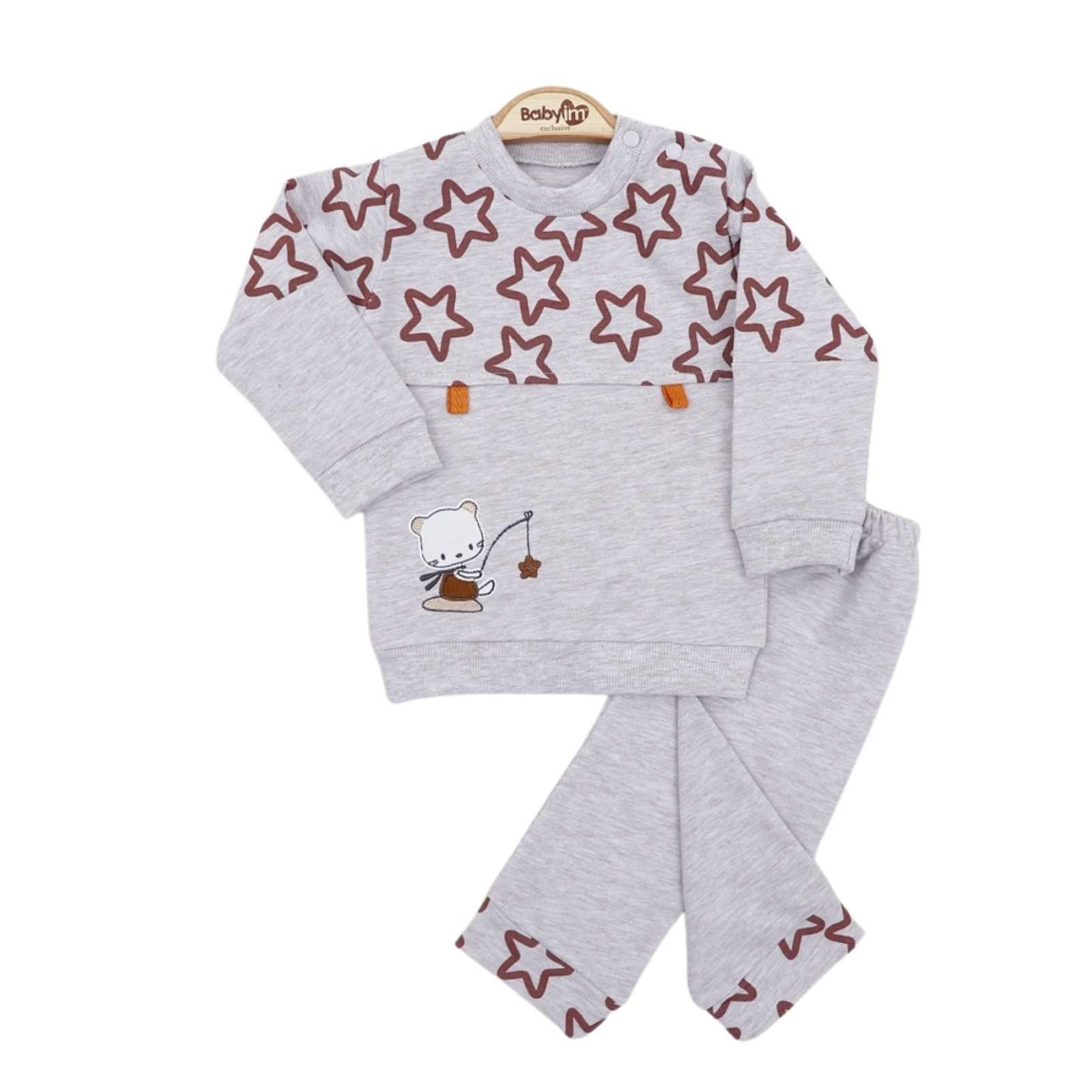 ERKEK 3/12 AY YILDIZ NAKIŞLI 2,Lİ SWEAT  TAKIM