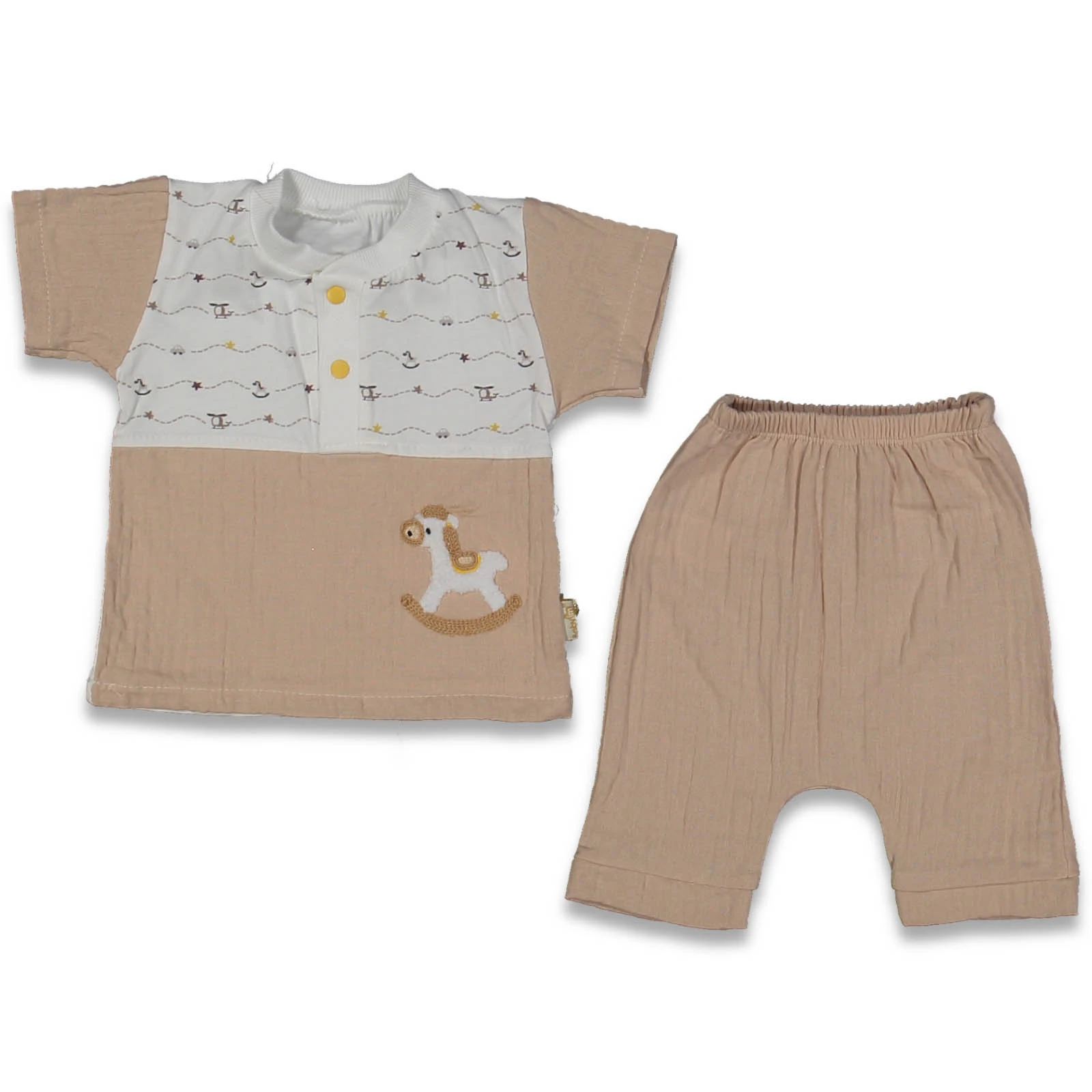 ERKEK 3/9 AY KUZU NAKIŞLI 2,Lİ SWEAT TAKIM