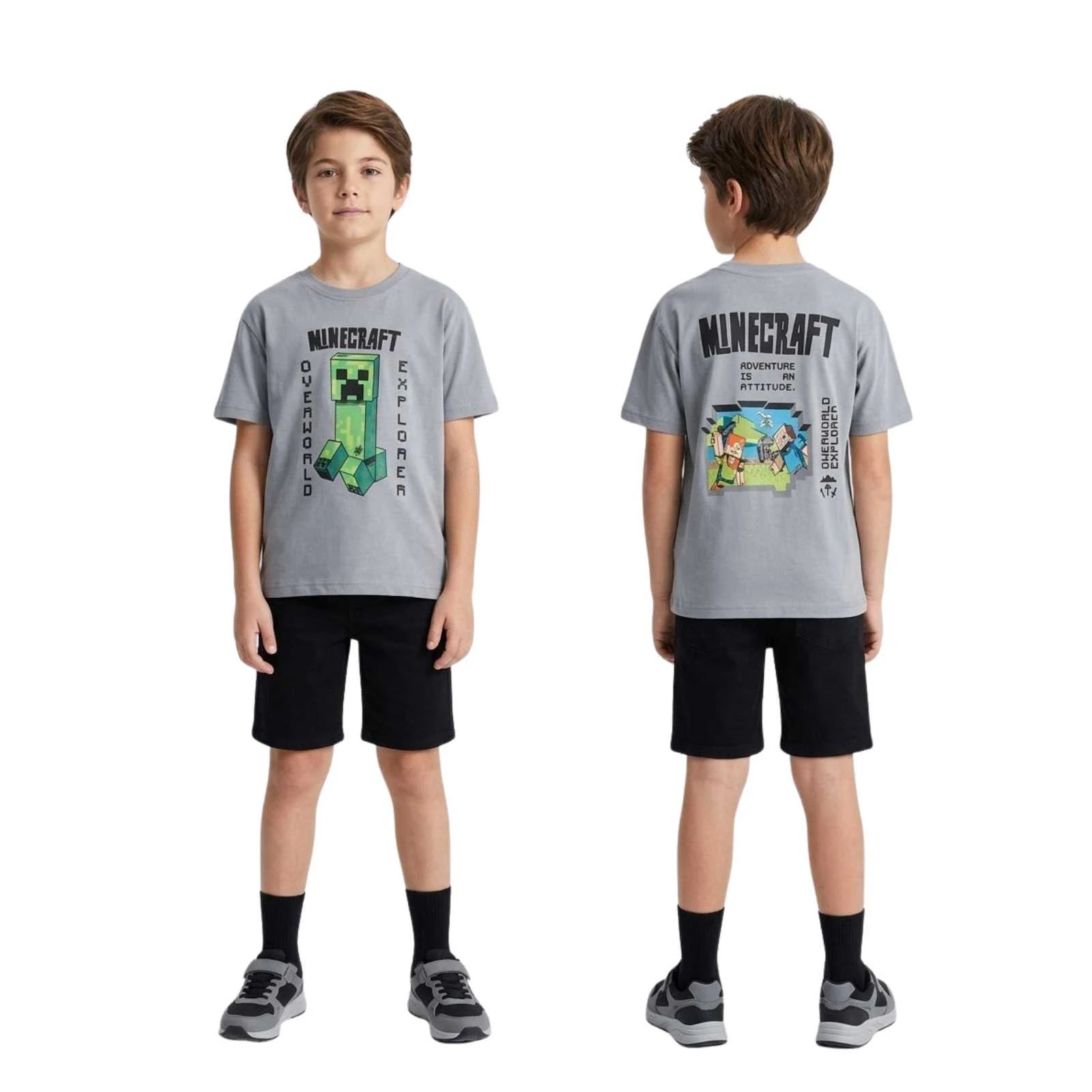 ERKEK 5/13 YAŞ MINECRAFT TİŞÖRT 