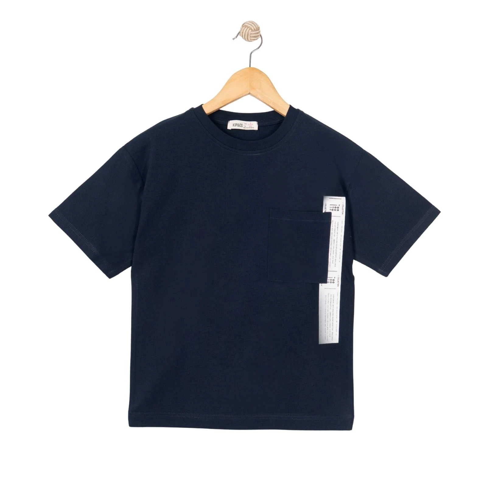 ERKEK 7/10 YAŞ ŞERİT BASKILI CEPLİ T-SHIRT