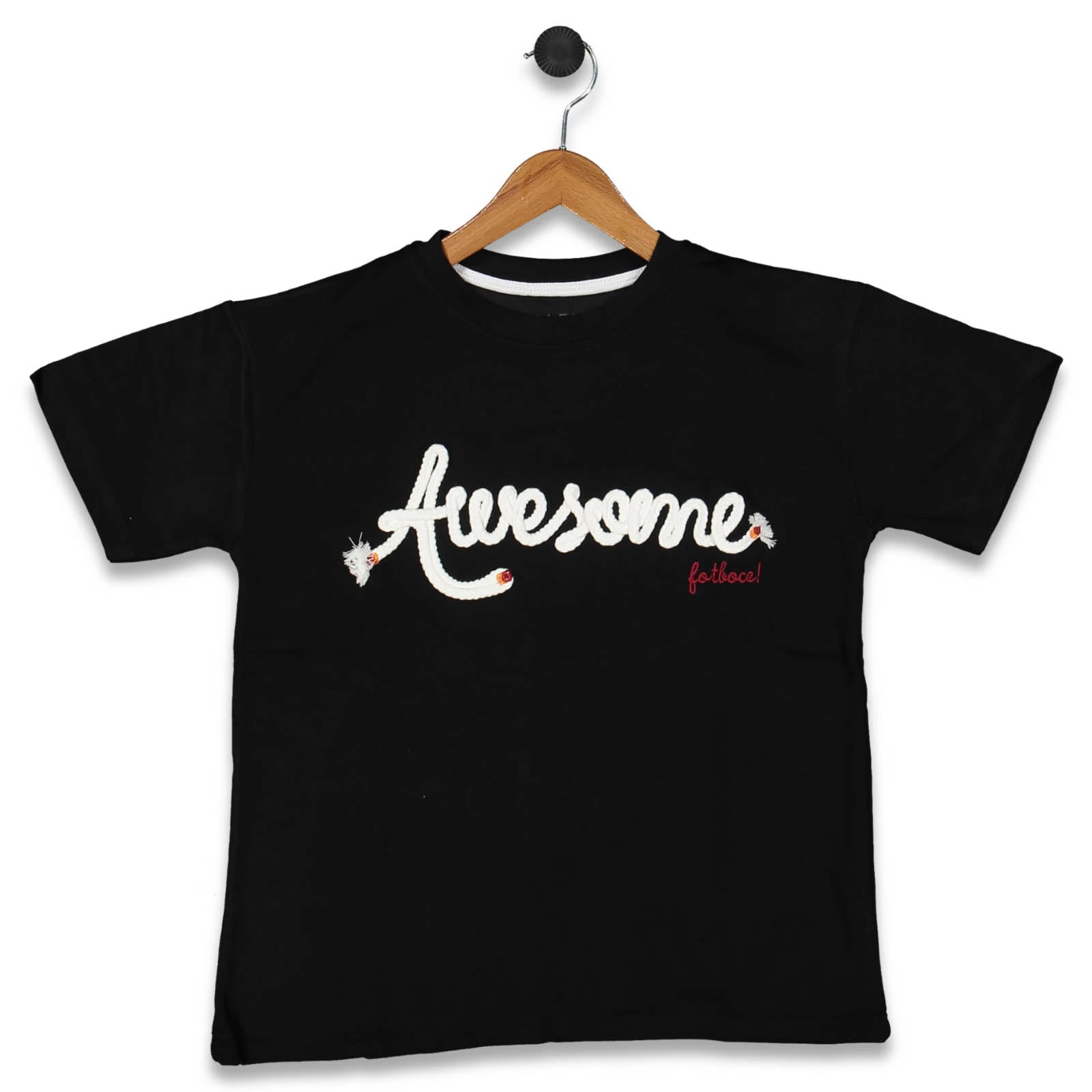 ERKEK 9/12 YAŞ AWESOME İPLİK NAKIŞLI TİŞÖRT 