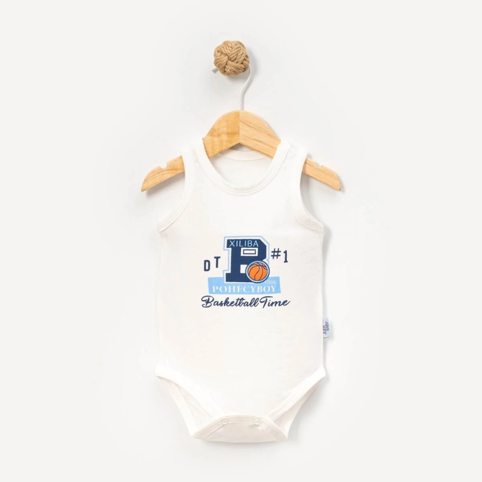 	Erkek bebek top baskılı zıbın body 3-6-9-12-18 ay