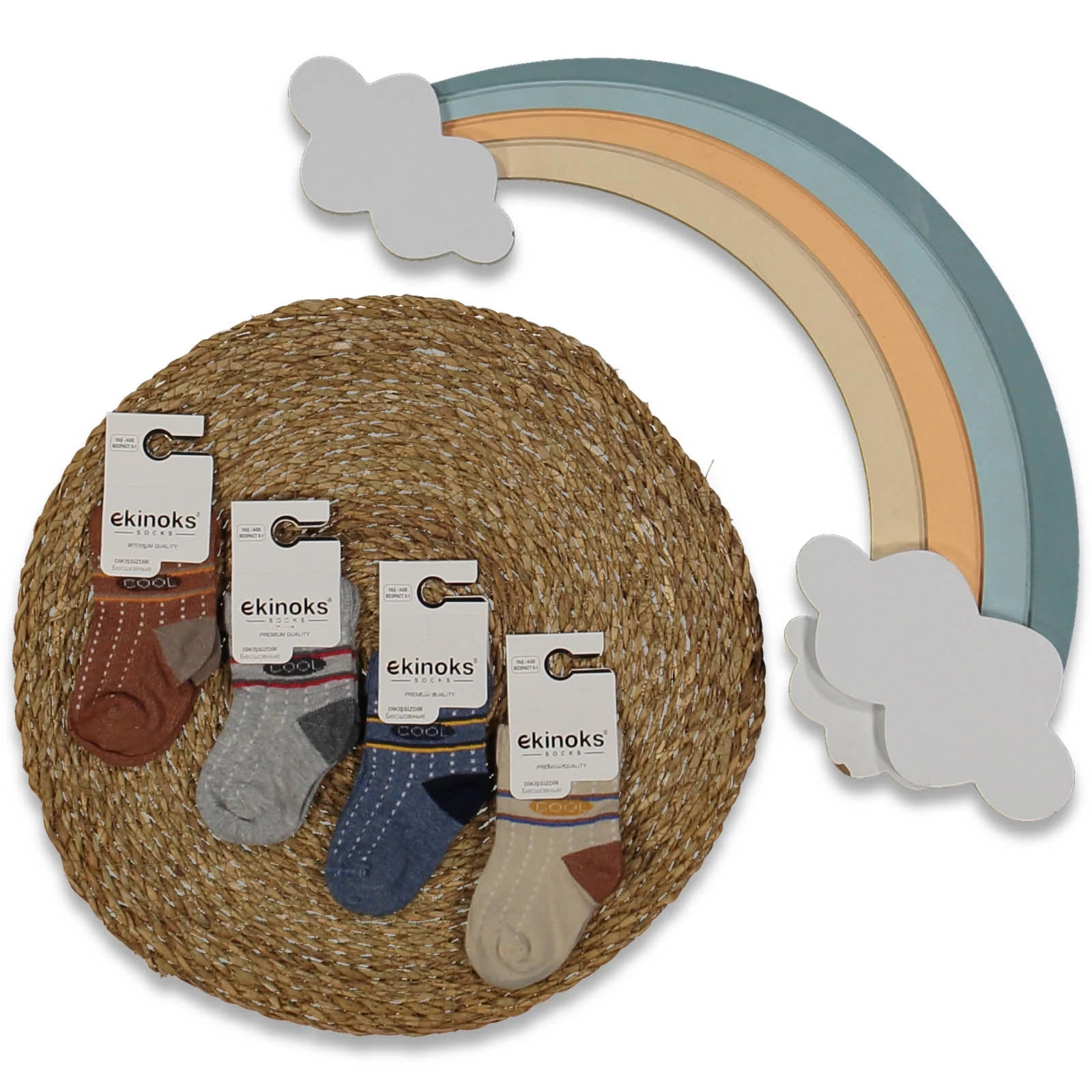 KIZ 0/1 YAŞ BEL DESENLİ SOKET ÇORAP