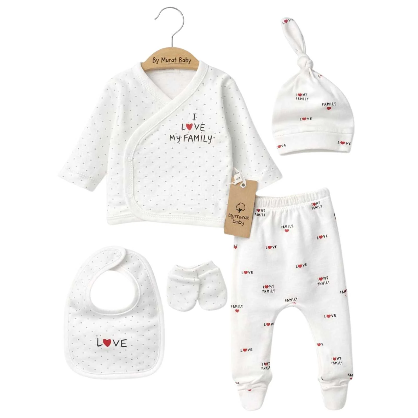 KIZ 0/3 AY I LOVE 5 Lİ ZIBIN SET