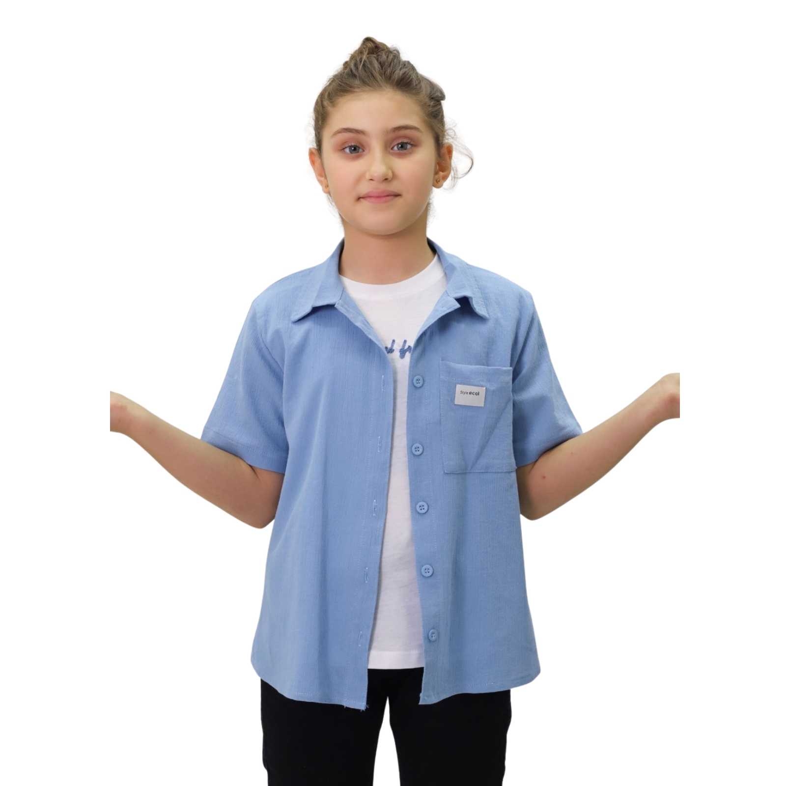 KIZ 10/13 YAŞ STYLE ŞİLE GÖMLEKLİ TAKIM