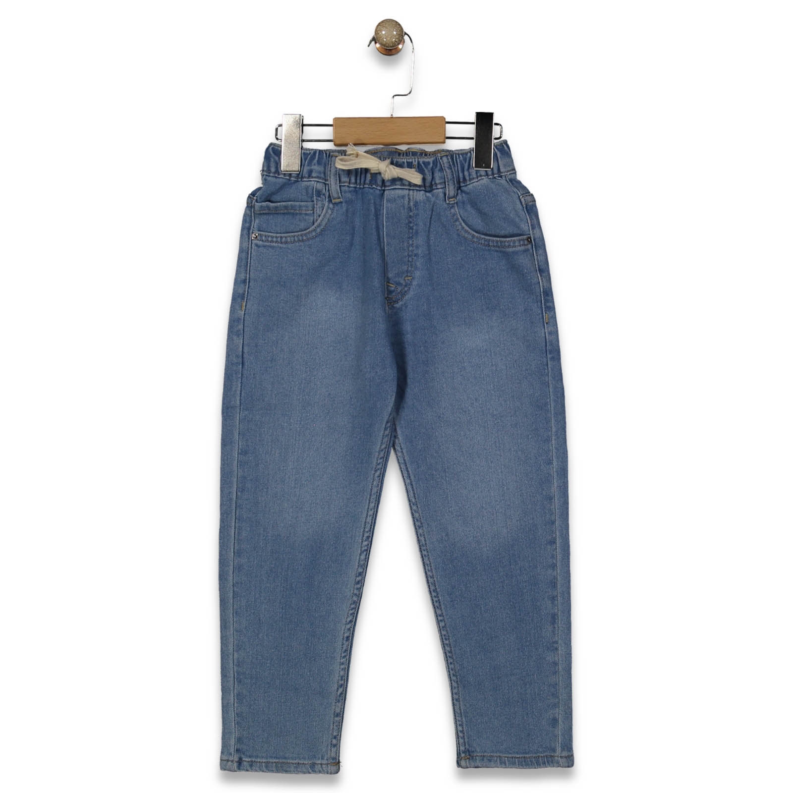 KIZ 11/15 YAŞ  KETEN KOT KESİM PANTOLON