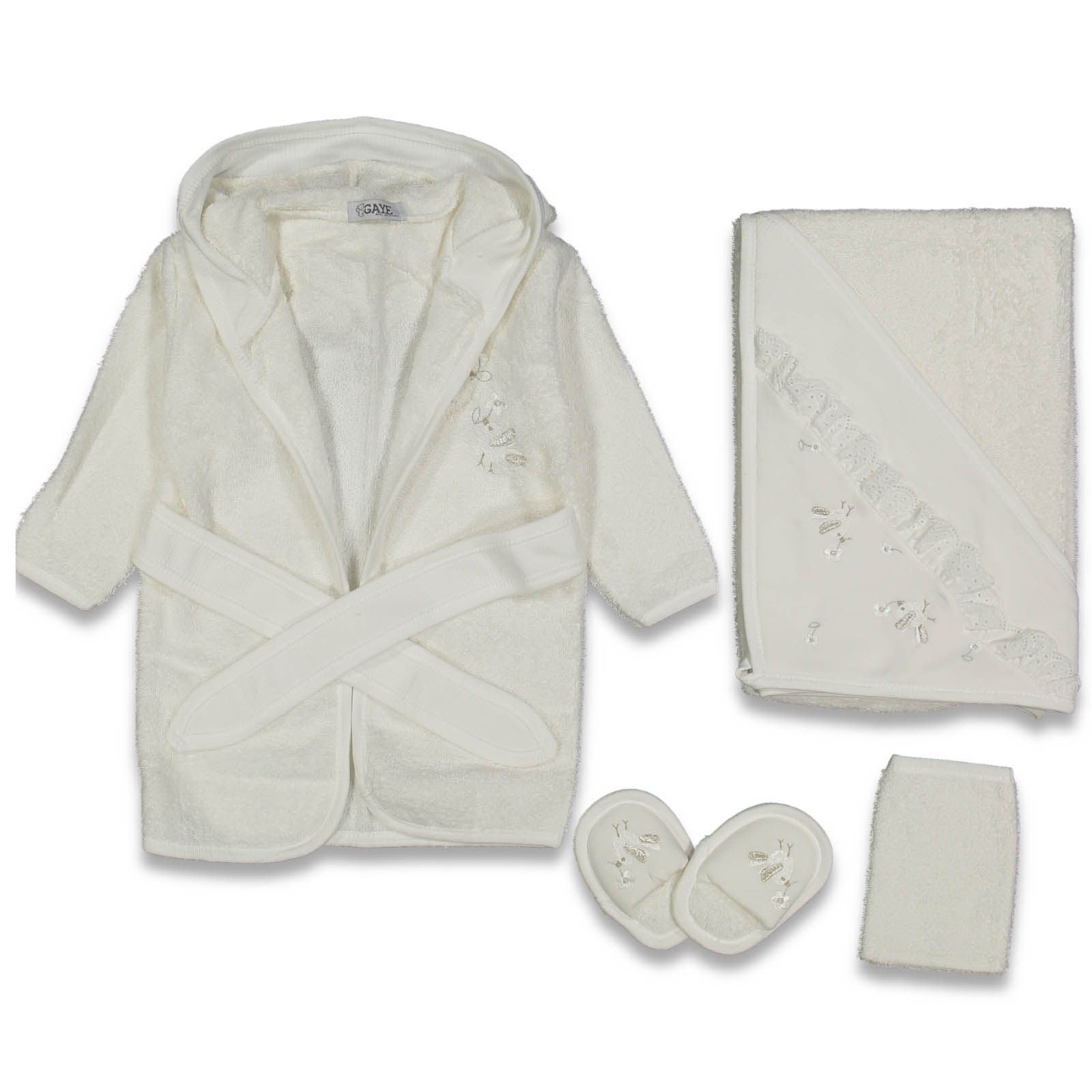KIZ 1/12 AY KUŞLU BORNOZ SET