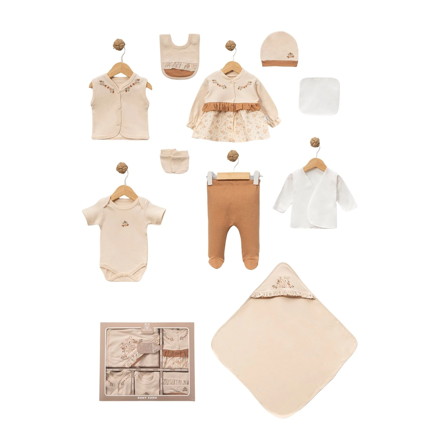 KIZ 1/3 AY ÇITIT ÇİÇEKLİ TAVŞAN 10 LU SET