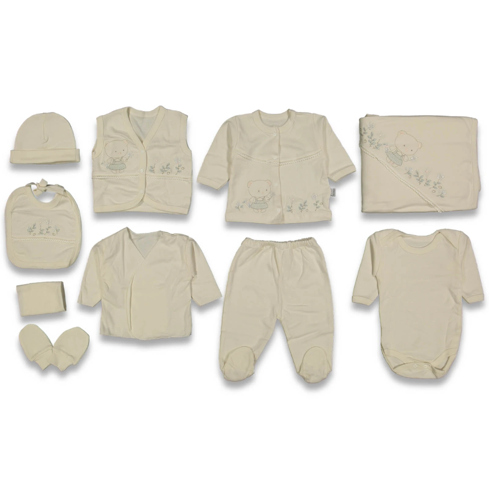 KIZ 1/3 AY KIZ ÇİÇEKLİ  TONTON 10LU SET