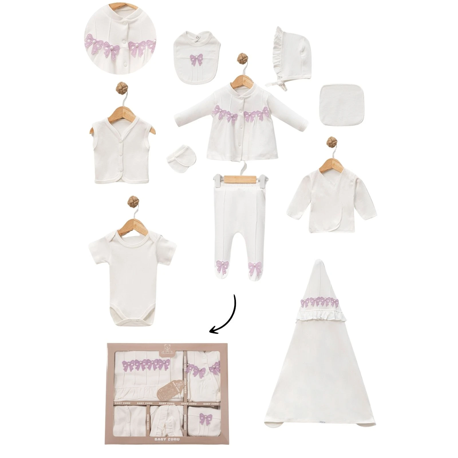 KIZ 1/3 AY NERVÜRLÜ İNCİLİ 10 LU SET
