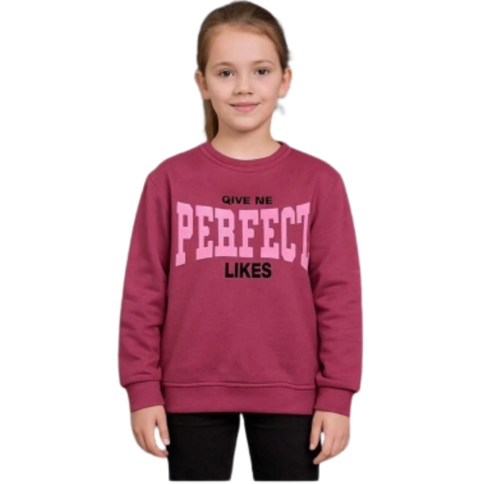 KIZ 13/16 YAŞ SIFIR YAKA GIVE ME PERFECT SWEAT 