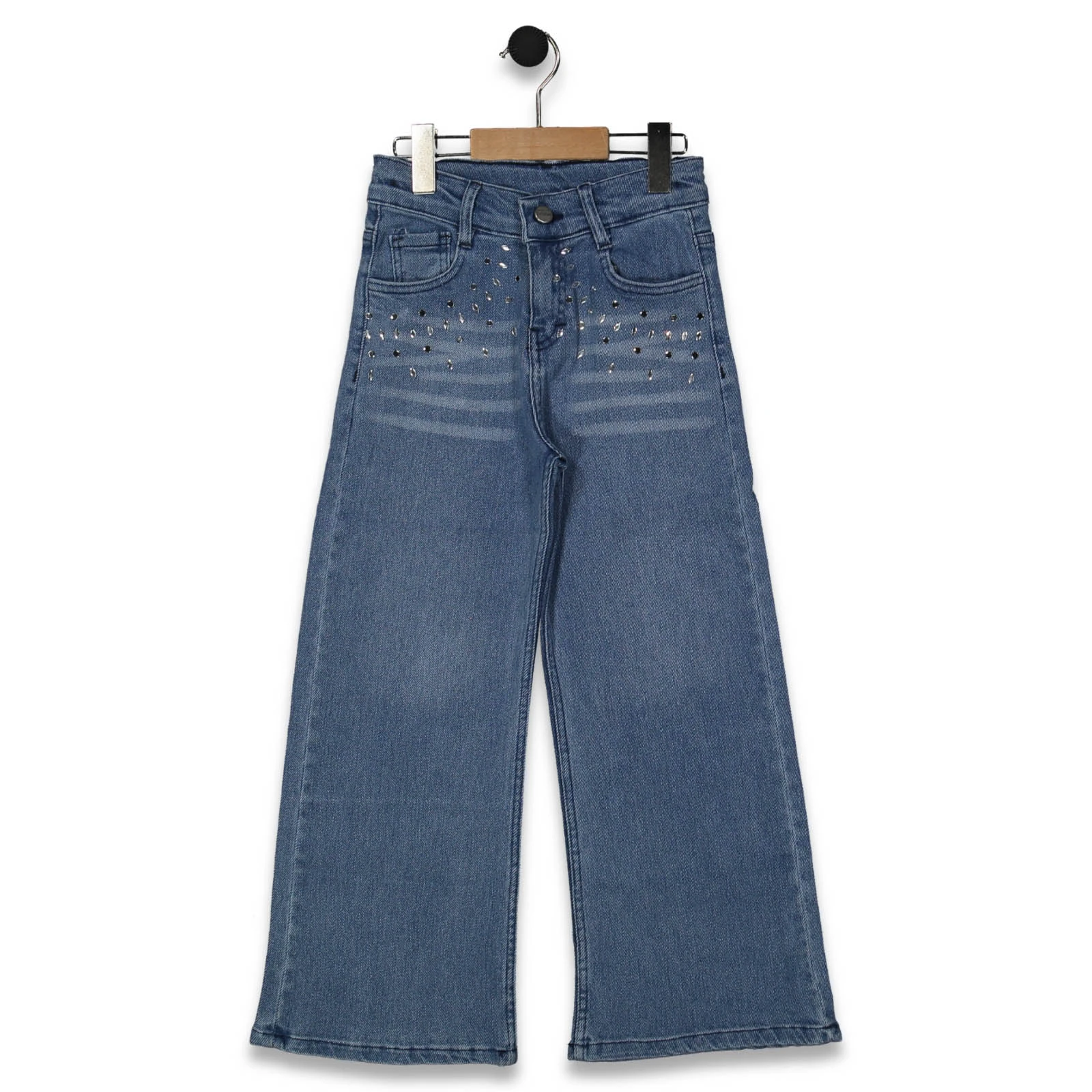 KIZ 13/16 YAŞ TAŞLI KOT PANTOLON