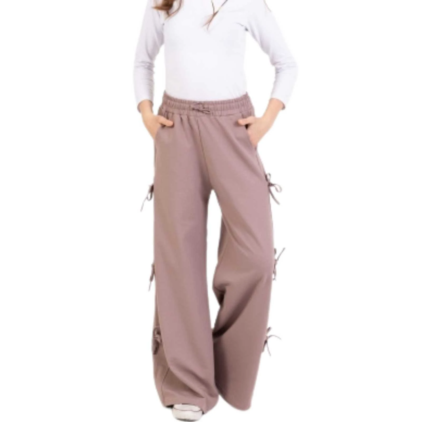 KIZ 13/16 YAŞ YANI BAĞCIKLI BAGGY FIT TEK ALT