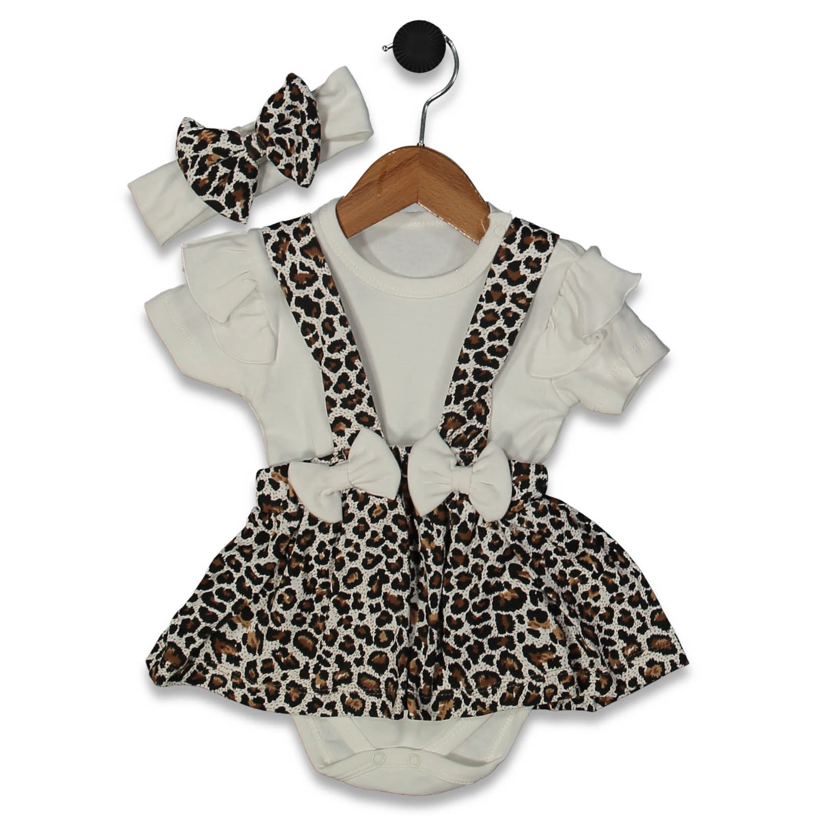 KIZ 3/12 AY PENYE LEOPAR BADİLİ ELBİSE