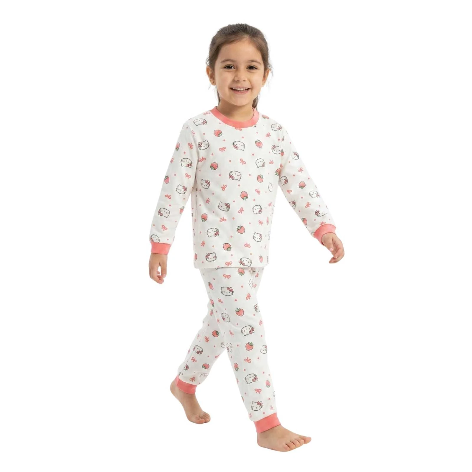 KIZ 3/6 YAŞ ÇİLEKLİ PİJAMA TAKIM