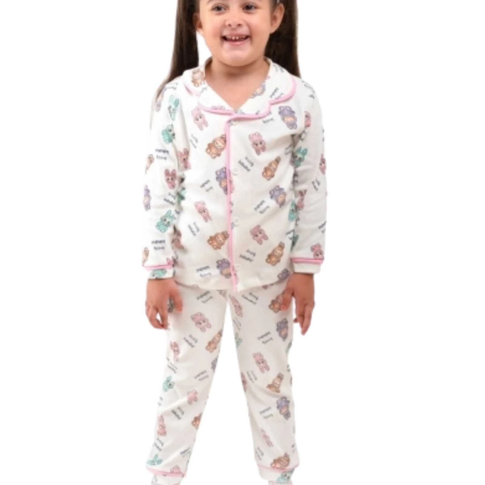 KIZ 3/6 YAŞ LABUBU BASKILI 3-6 YAŞ PİJAMA TAKIM