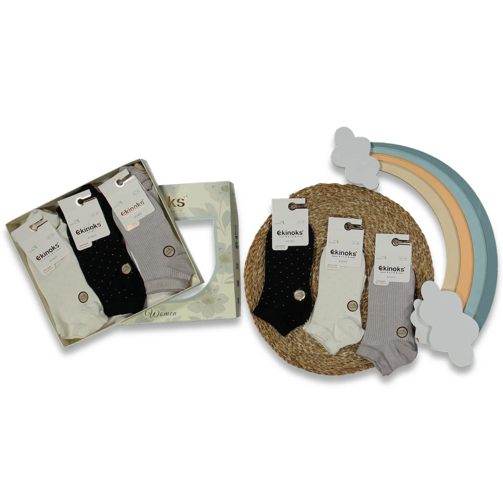 KIZ 36/40 BEDEN AJA BAMBU PATİK ÇORAP