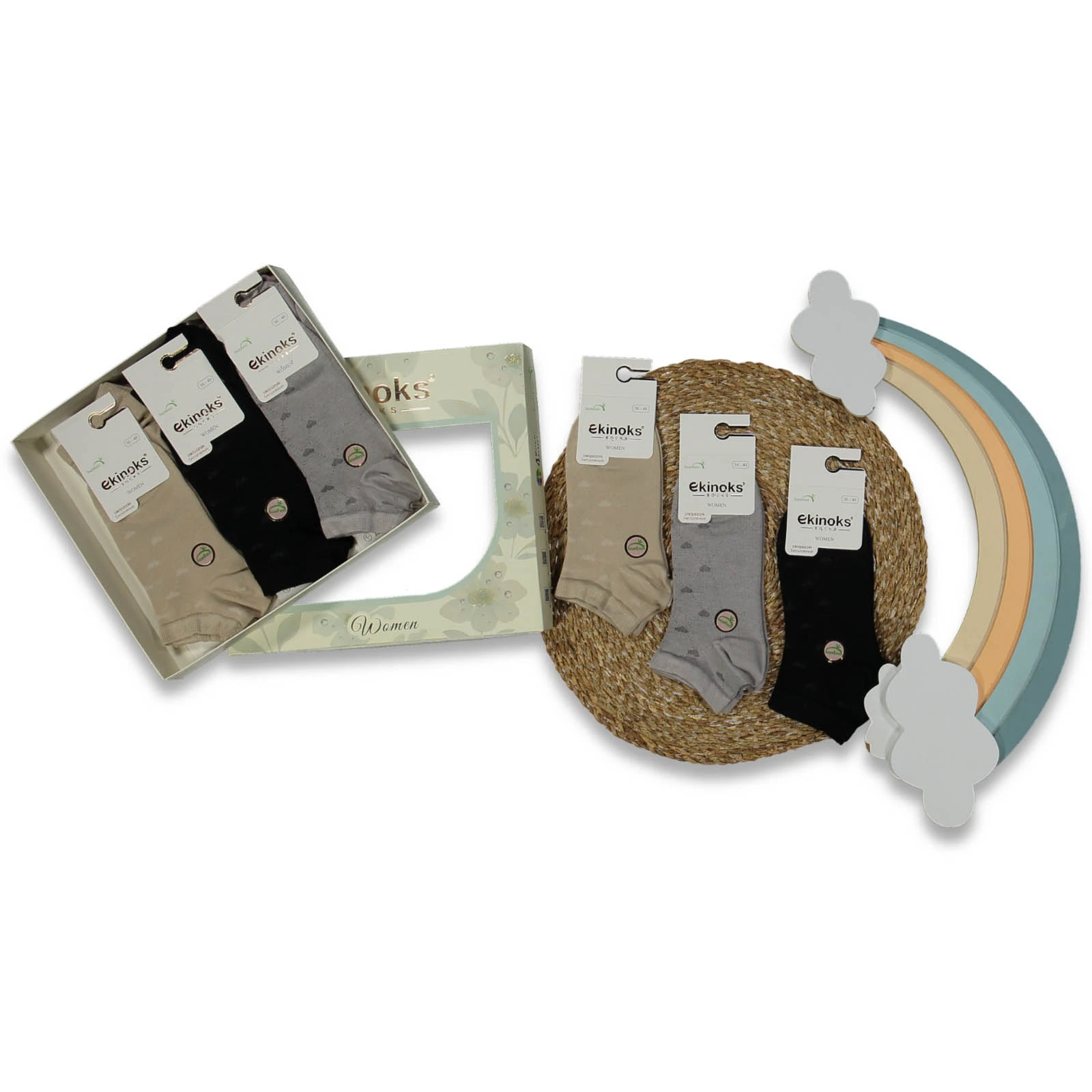 KIZ 36/40 BEDEN ALİVİA BAMBU PATİK ÇORAP