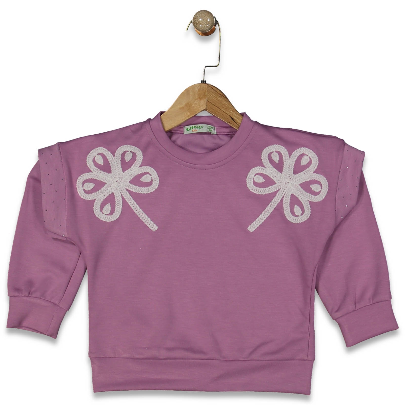 KIZ 3/7 YAŞ ÇİÇEK BASKILI SWEAT