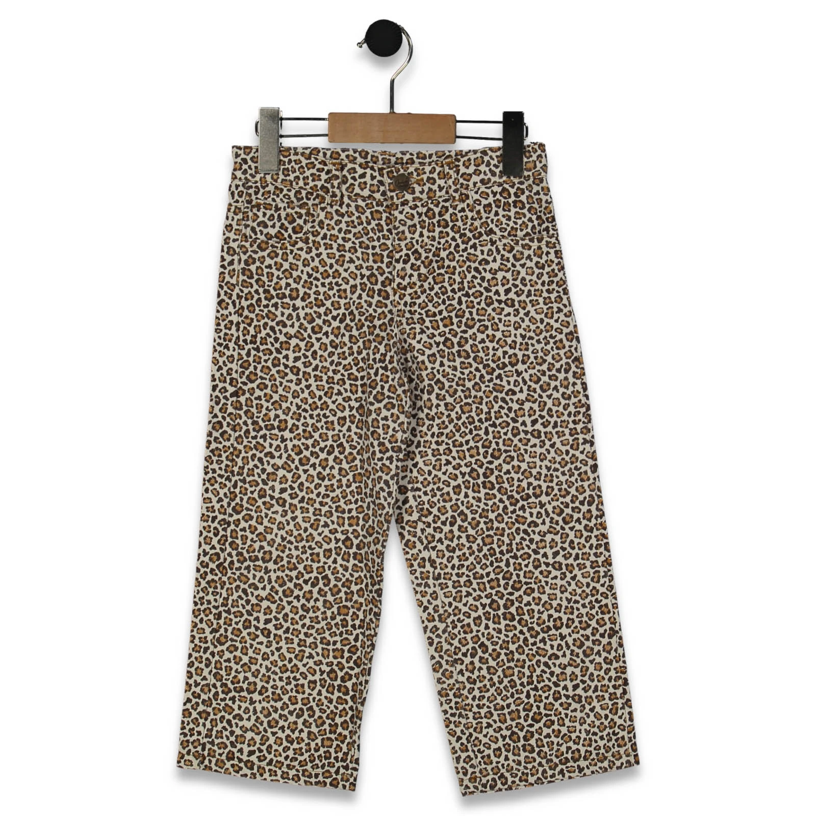 KIZ 5/8 YAŞ LEOPAR DESENLİ KOT PANTOLON