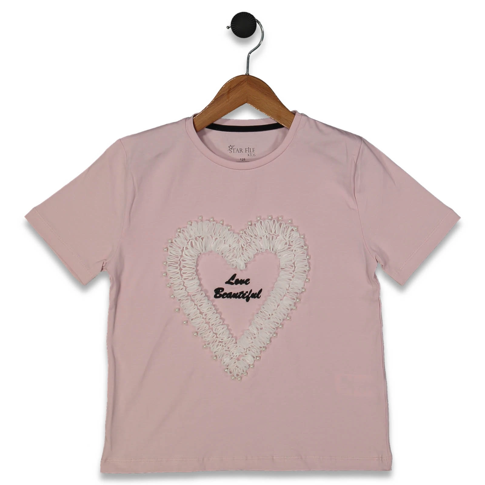 KIZ 8/14 YAŞ LOVE KALPLİ TİŞÖRT