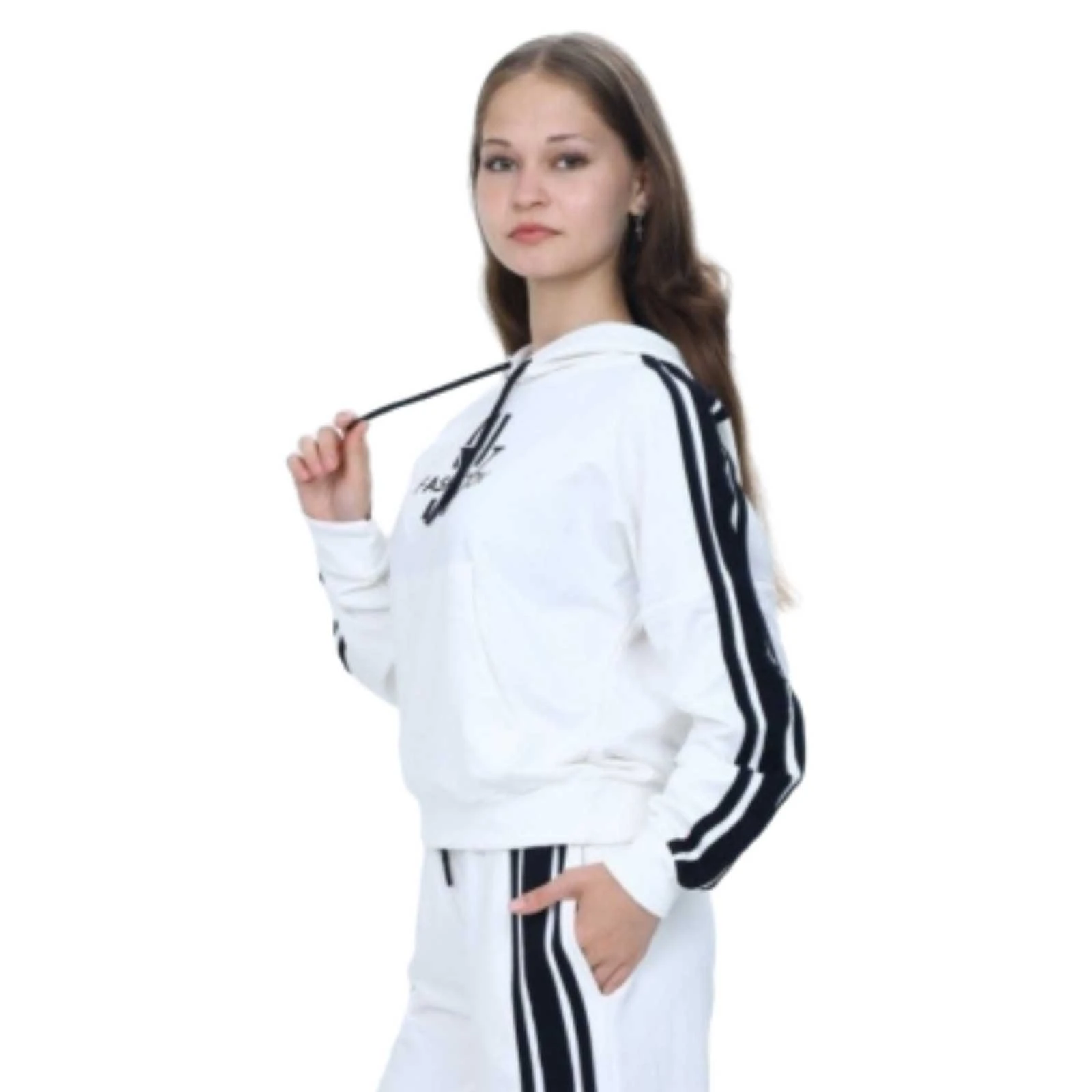 KIZ 8/16 YAŞ ŞERİTLİ VE KAPŞONLU