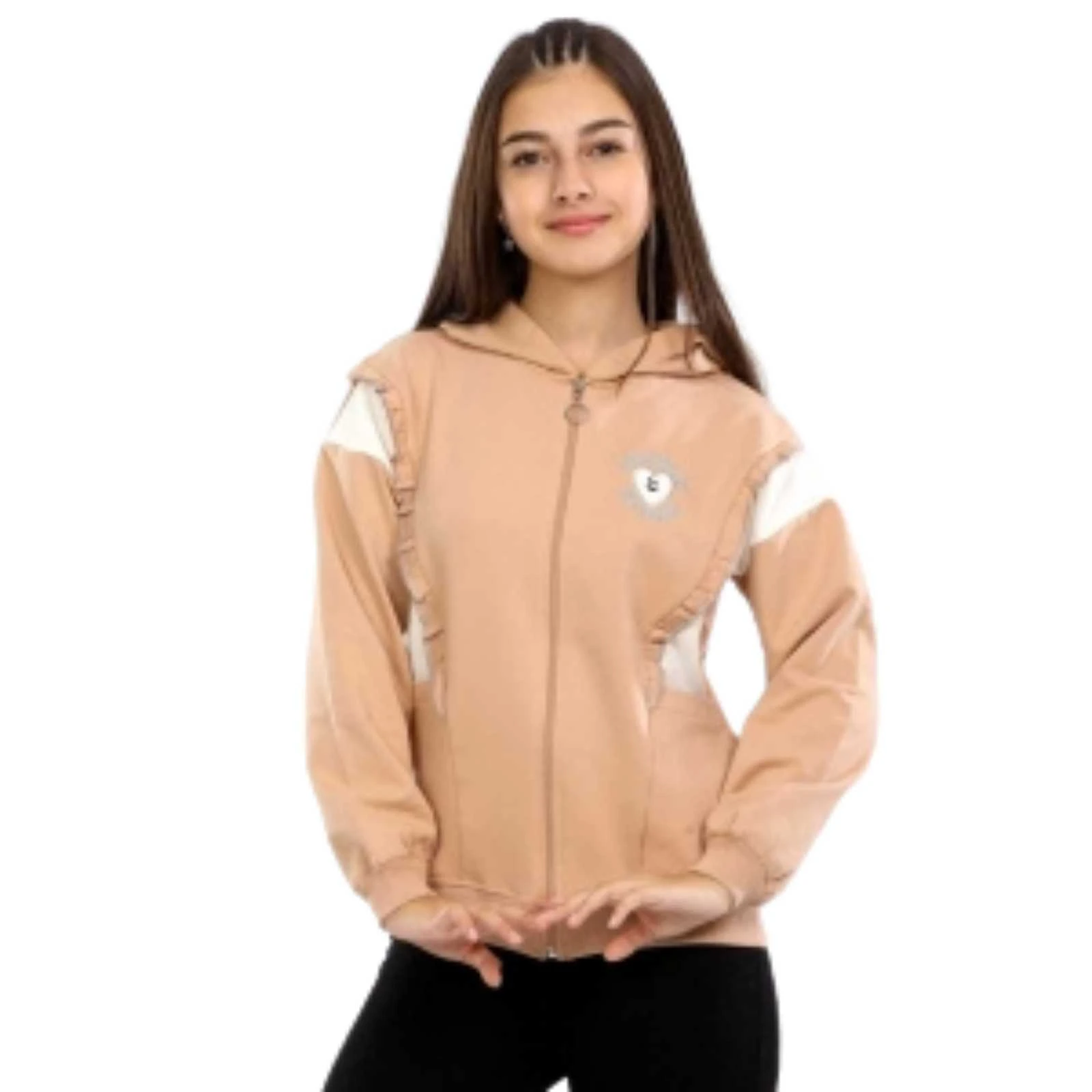 KIZ 9/12 YAŞ FIRFIRLI KALPLİ 2İP ŞARDONLU HIRKA