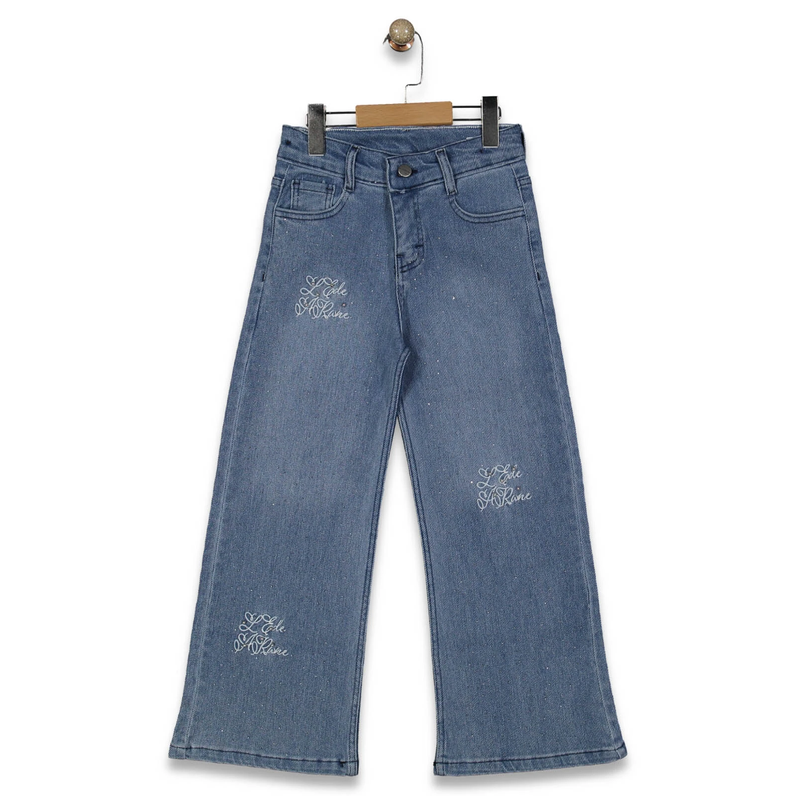 KIZ 9/12 YAŞ KÜÇÜK TAŞLI KOT PANTOLON