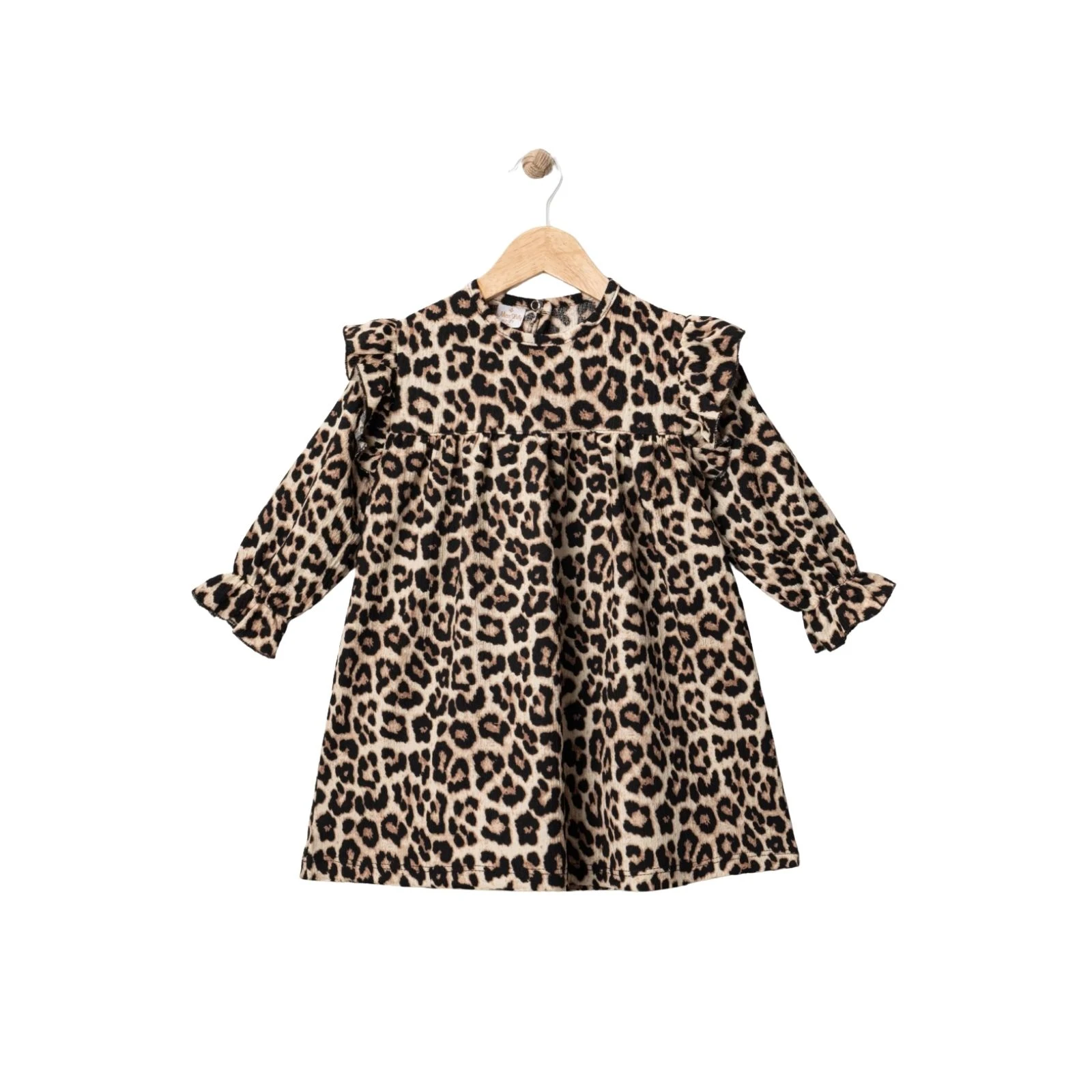 Kız 2/5 yaş elbise leopar desenli 