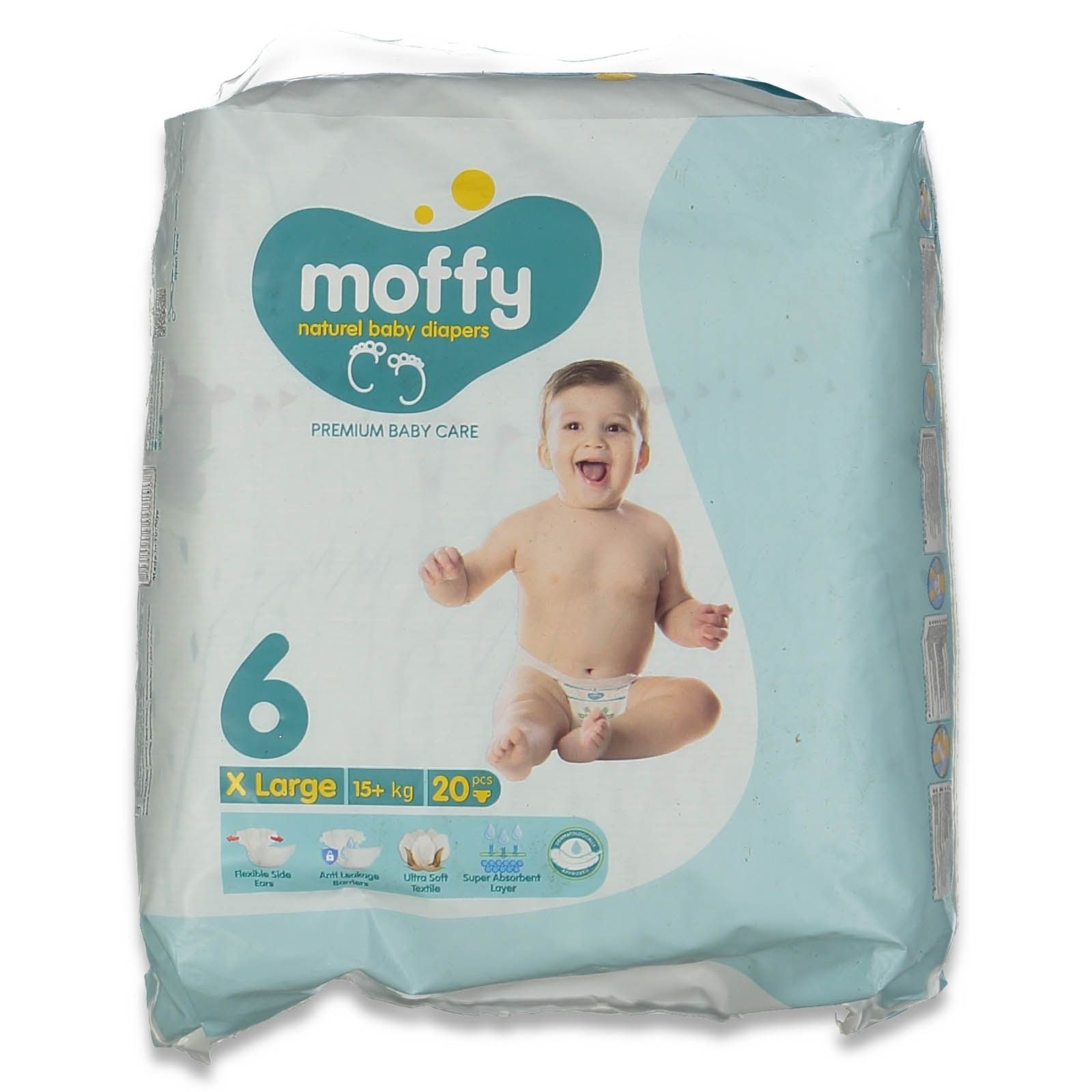 MOFFY TWİN BEBEK BEZİ NO:6 15+ KG (20 PCS X 5)
