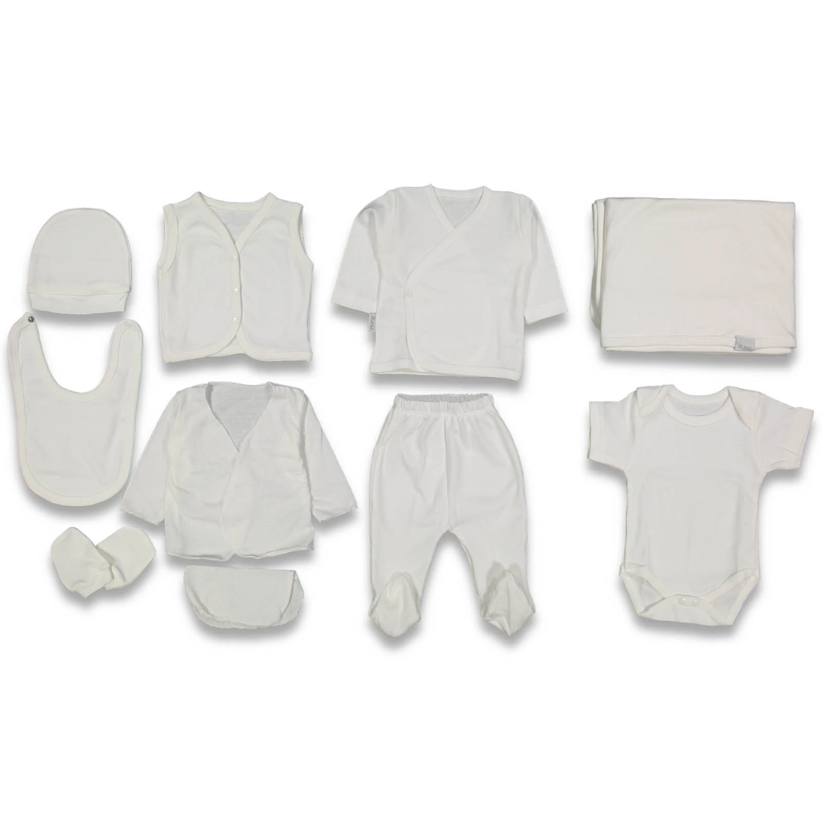 UNISEX 1/3 AY EKRU DÜZ 10 LU SET