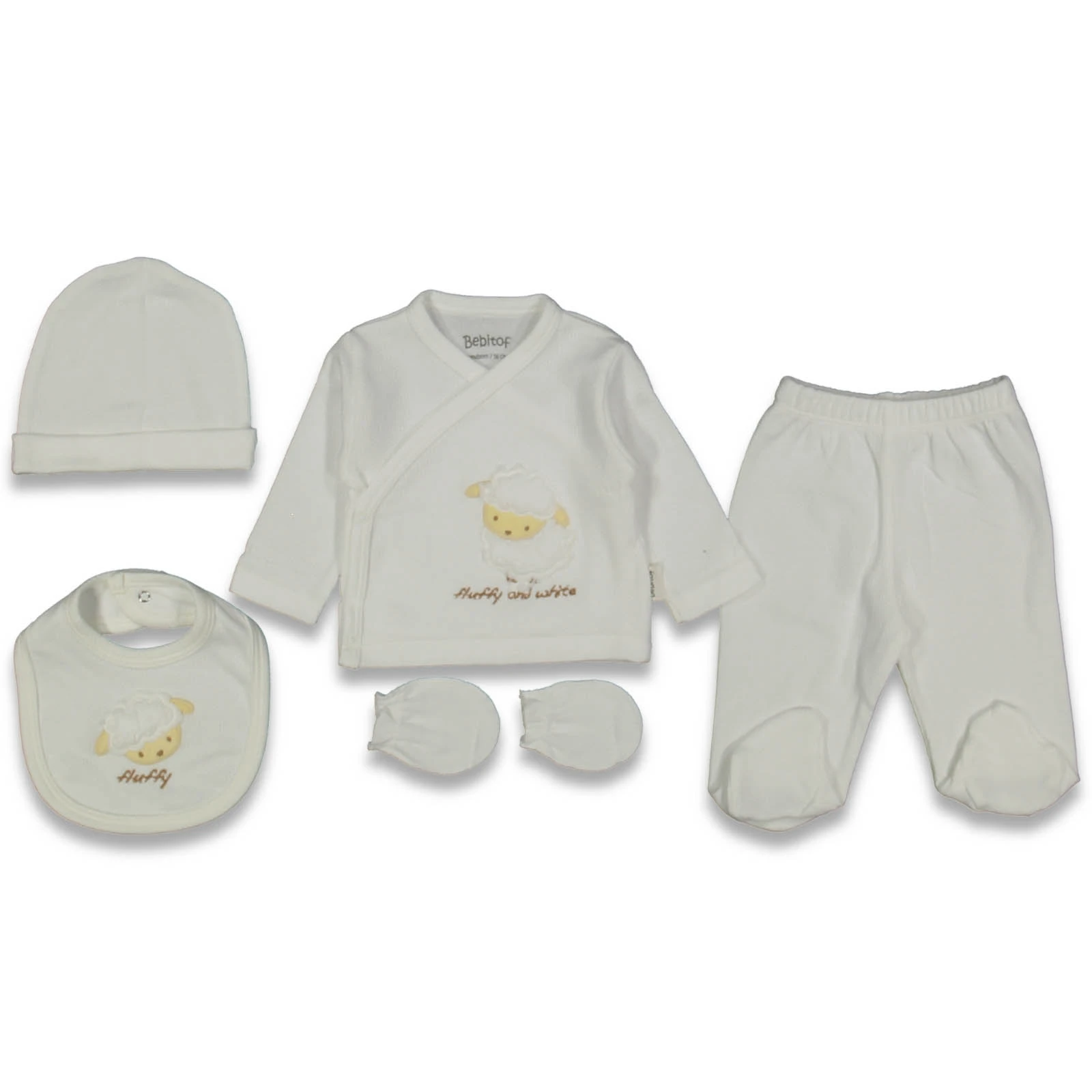 UNISEX 1/3 AY SEVİMLİ KUZU 5Lİ ZIBIN SETİ