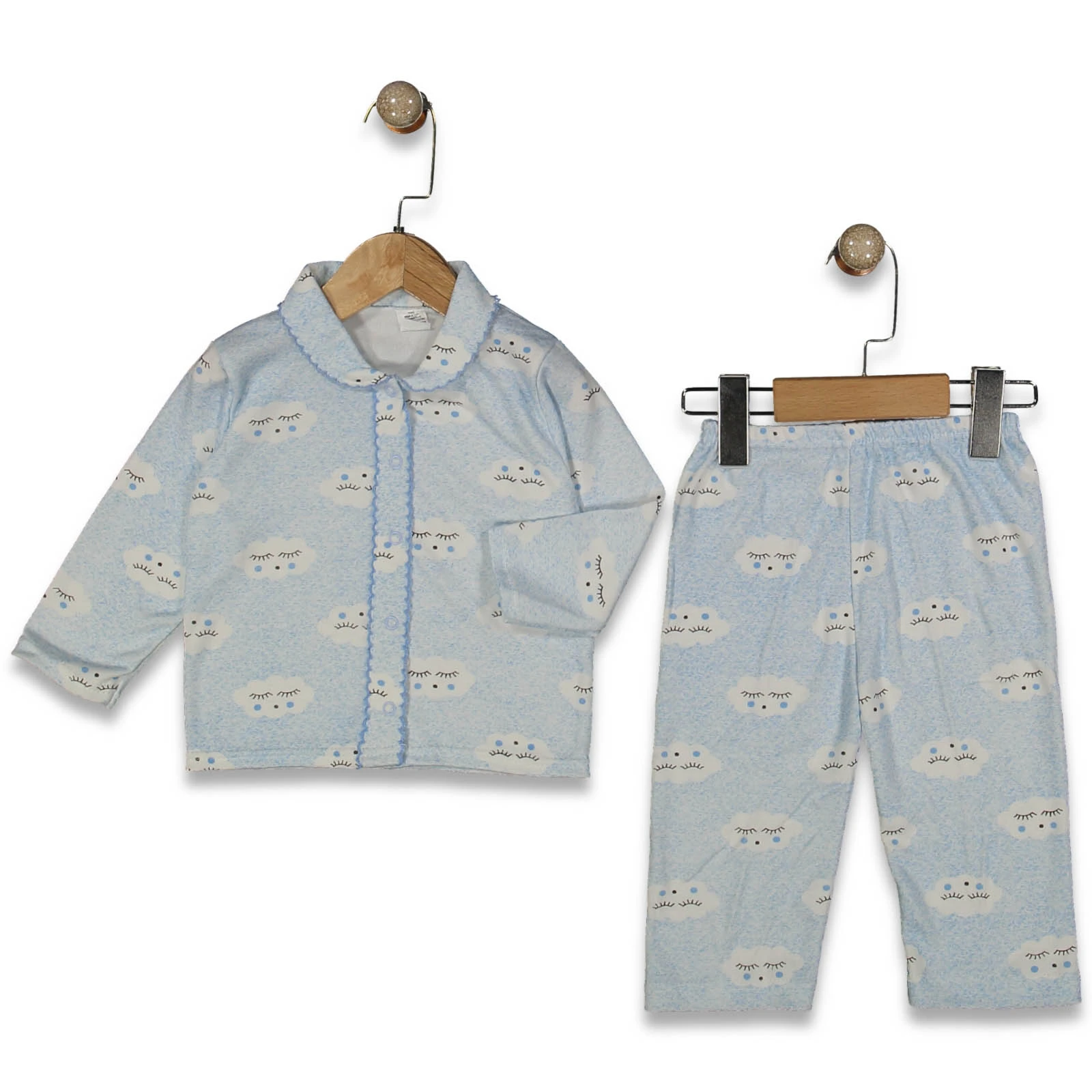 UNISEX 1/3 YAŞ OYALI BULUT PİJAMA 