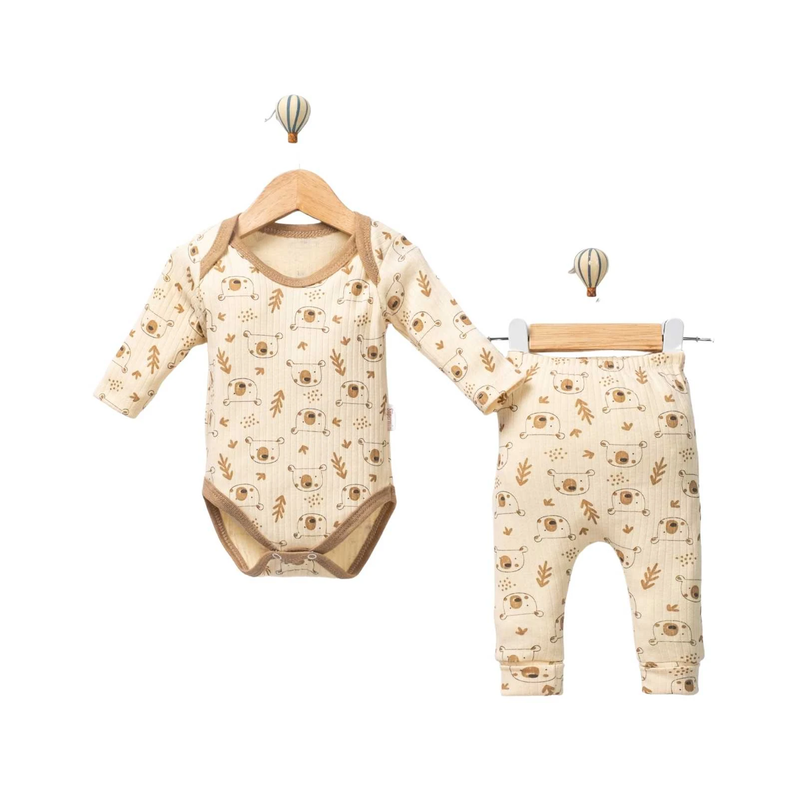 UNISEX 1/9 AY GEOMETRİK AYI BADİLİ 2Lİ TAKIM 
