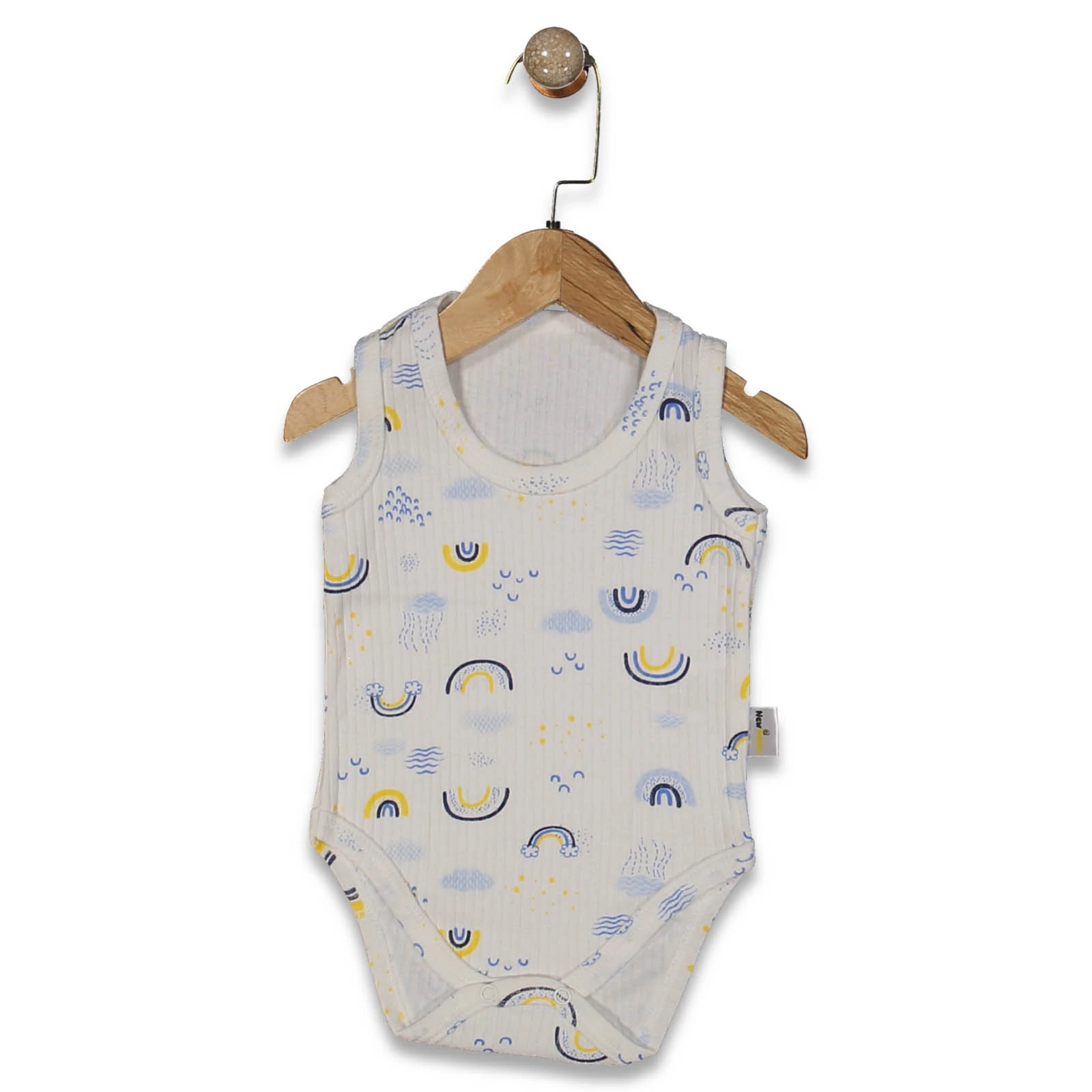 UNISEX 1/9 AY GÖKKUŞAĞI DESENLİ ASKILI BADİ AYLIK