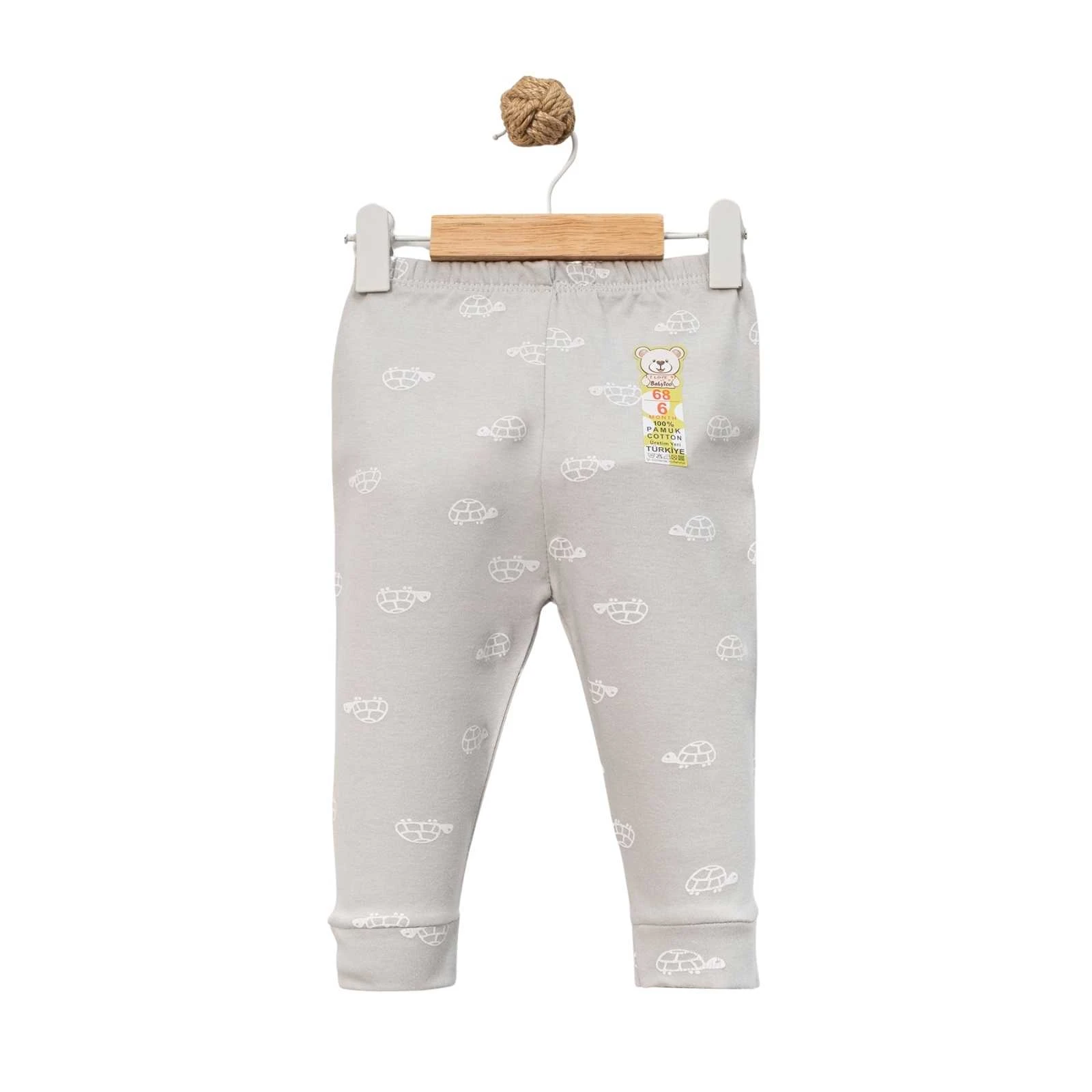 UNISEX 1/9 AY KAPLUMBAGA DESENLİ MANSETLİ TEK ALT