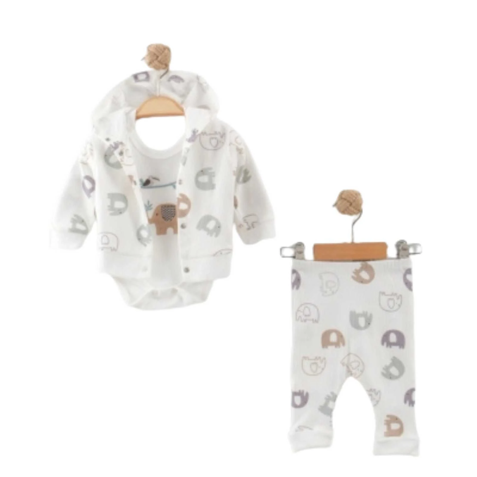 UNISEX 3/9 AY FİL 3'LÜ TAKIM