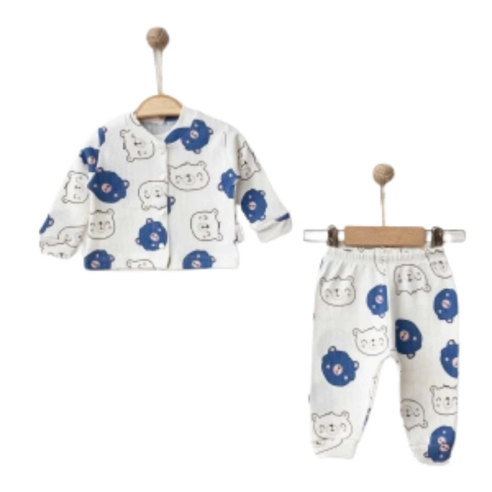 UNISEX 3/9 AY YENİ AYICIK PİJAMA TAKIM 