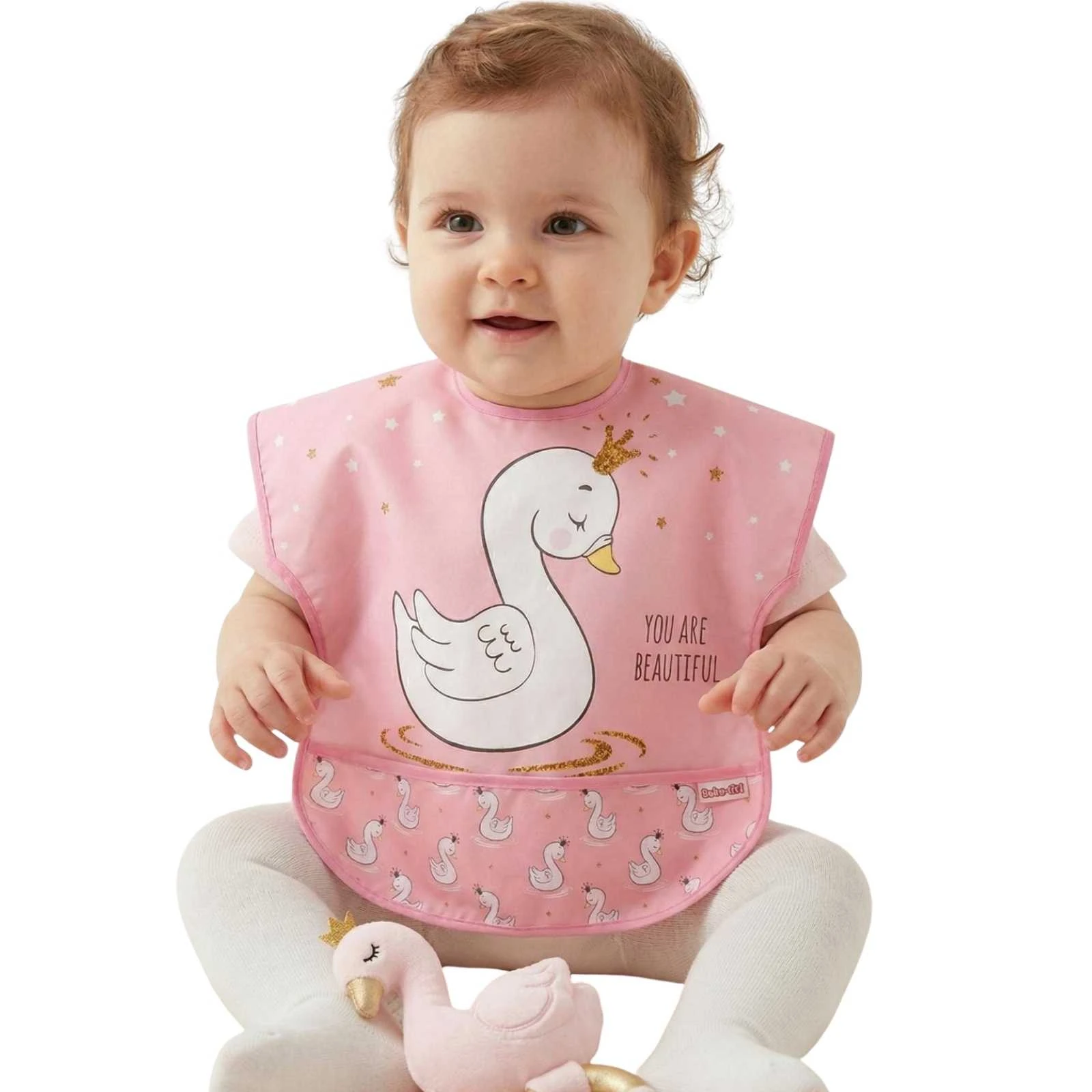 UNISEX 6/24 AY KUĞU DESEN KISA KOLLU BAĞLAMALI ÖNL