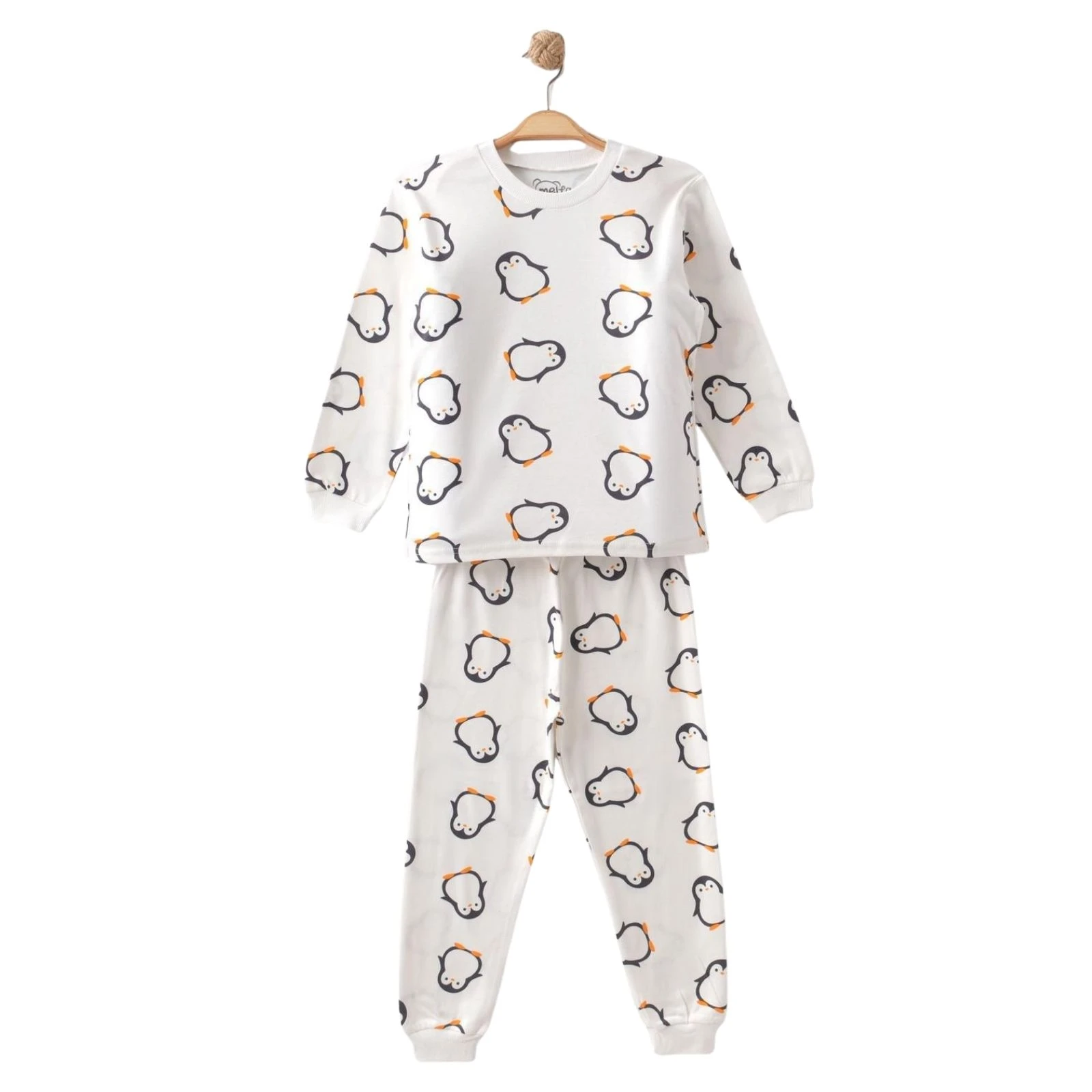 UNISEX 7/9 YAŞ PENGUEN BİSİKLET YAKA PİJAMA