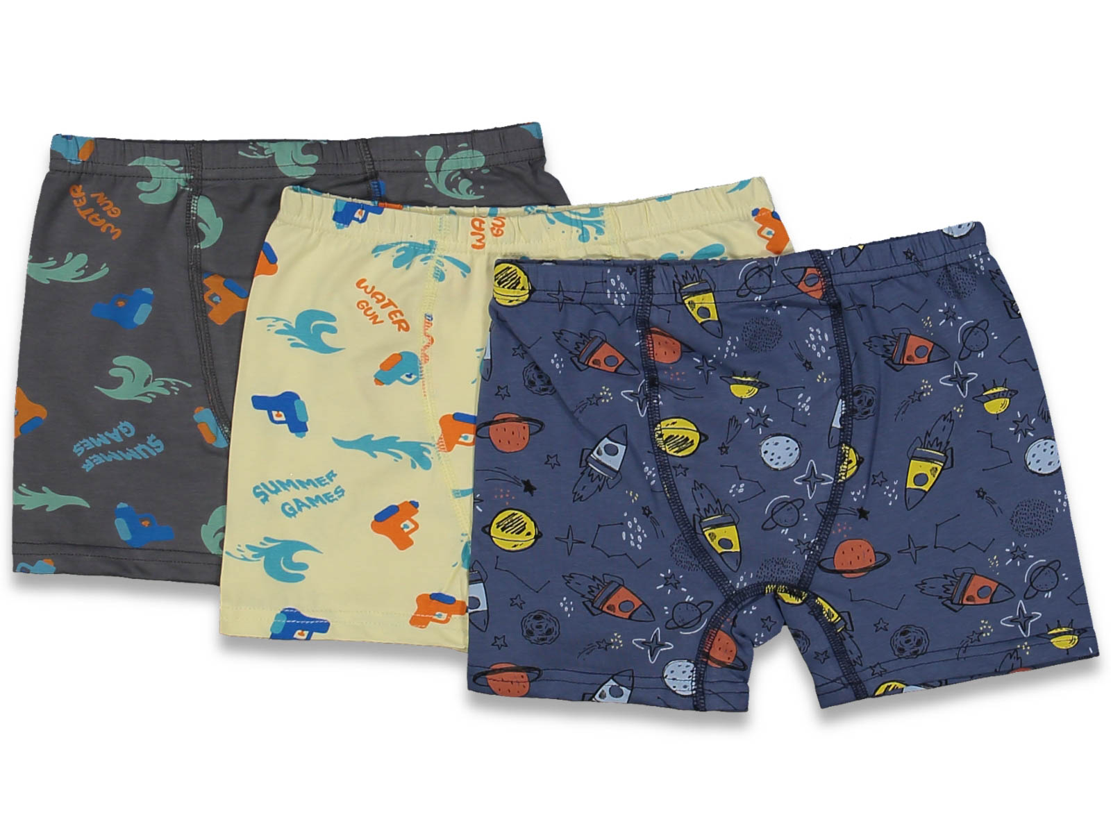 ERKEK 8/9  YAŞ  KARIŞIK BASKILI 12'Lİ BOXER