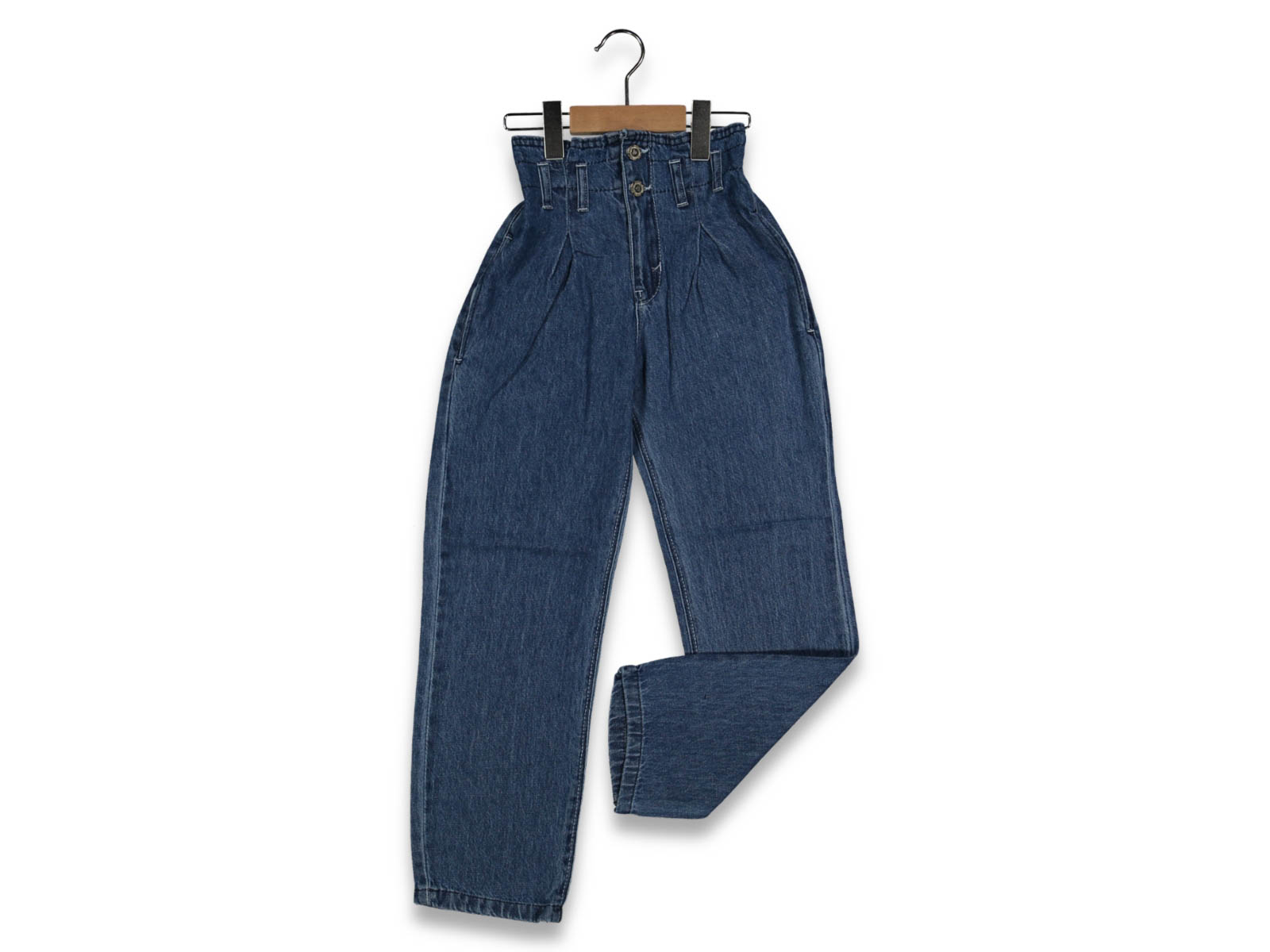 KIZ 13/16 YAŞ BEL BÜZGÜLÜ KOT PANTOLON
