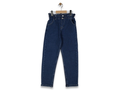 KIZ 11/16 YAŞ GEZ BEL LASTİKLİ KOT PANTOLON