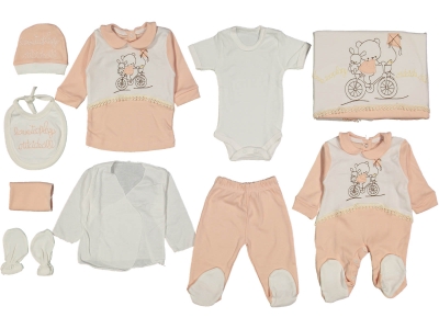 KIZ 3/3 AY BİSİKLETLİ HAYVAN BASKILI 10LU ZIBIN SE