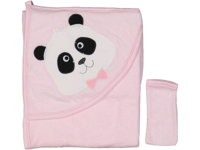 BEBE RENKLİ PANDA HAVLU 