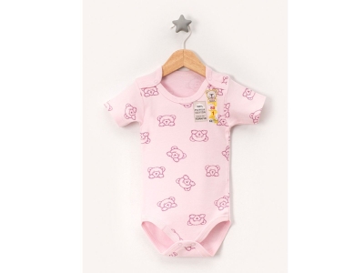 UNISEX 1/9 AY KISA KOL AYI DESENLI KUCUK BADI