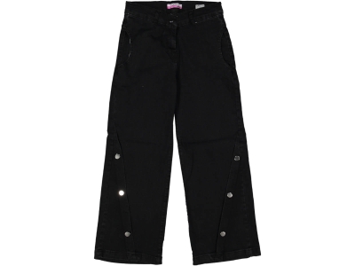 KIZ 13/16 YAŞ YAN CEPLİ SİYAH KOT PANTOLON