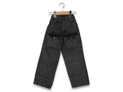 KIZ 6/10 YAŞ ÇITÇITLI CEPLİ BOYFREND KOT PANTOLON