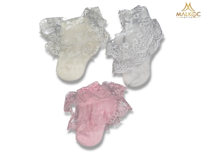 KIZ 0/6 AY İNCİ 12 Lİ DANTELLİ ÇORAP